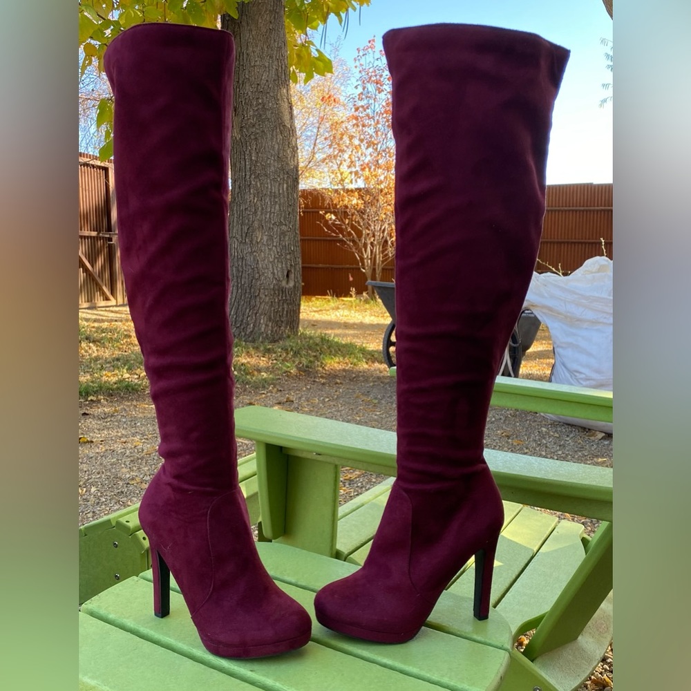 Over the knee platform boot